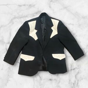 Old West Kids Black and Cream Blazer